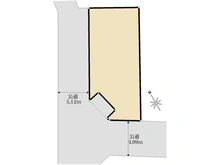 【東京都/東村山市久米川町】東村山市久米川町1丁目　土地 区画図