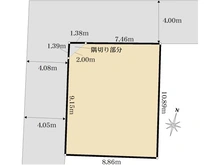 【東京都/東村山市萩山町】東村山市萩山町3丁目　土地 区画図