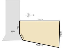 【埼玉県/所沢市大字北秋津】所沢市大字北秋津　土地 区画図