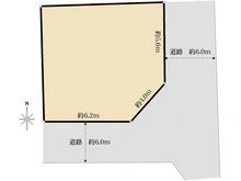 【東京都/清瀬市竹丘】清瀬市竹丘2丁目　古家付売地 区画図