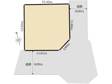 【埼玉県/川口市並木】川口市並木二丁目　売地 区画図
