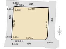 【東京都/江戸川区北小岩】江戸川区北小岩2丁目土地 区画図