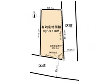 【東京都/杉並区高円寺北】高円寺北2丁目土地1区画 区画図