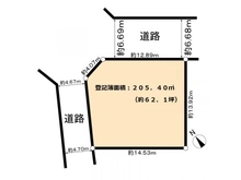 【大阪府/豊中市緑丘】豊中市緑丘4丁目　古家付き土地 区画図