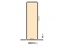 【大阪府/大阪市東住吉区山坂】大阪市東住吉区山坂1丁目土地 区画図