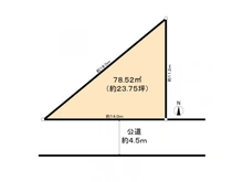 【愛知県/名古屋市北区楠】名古屋市北区楠1丁目土地 区画図