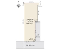 【東京都/世田谷区粕谷】世田谷区粕谷3丁目 土地 区画図