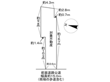 【大阪府/大阪市浪速区大国】大阪市浪速区大国3丁目 土地 区画図