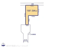 【千葉県/松戸市古ケ崎】松戸市古ケ崎3丁目 土地 区画図
