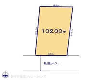 【千葉県/流山市大字東深井】流山市大字東深井 土地 区画図