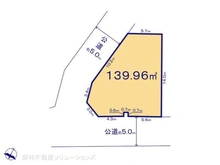 【千葉県/流山市三輪野山】流山市三輪野山5丁目 土地 区画図