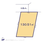 【千葉県/松戸市六高台】松戸市六高台1丁目 土地 区画図