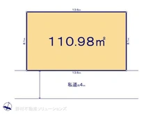【千葉県/松戸市新作】松戸市新作 土地 区画図