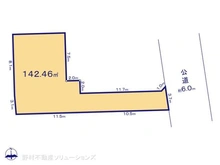 【千葉県/流山市加】流山市加4丁目 土地 区画図