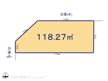 【千葉県/松戸市三矢小台】松戸市三矢小台4丁目 土地 区画図