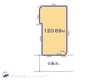 【千葉県/松戸市中根】松戸市中根 土地 区画図