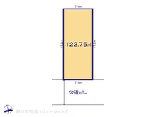 【千葉県/松戸市新松戸】松戸市新松戸6丁目 土地 区画図