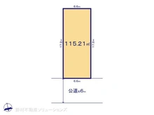 【千葉県/松戸市新松戸】松戸市新松戸6丁目 土地 区画図