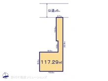 【千葉県/松戸市新松戸】松戸市新松戸6丁目 土地 区画図