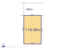 【千葉県/松戸市新松戸】松戸市新松戸6丁目 土地 区画図