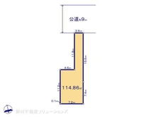 【千葉県/松戸市新松戸】松戸市新松戸6丁目 土地 区画図