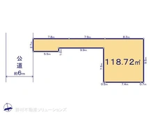 【千葉県/松戸市新松戸】松戸市新松戸6丁目 土地 区画図