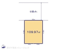 【千葉県/松戸市新松戸】松戸市新松戸6丁目 土地 区画図