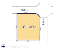 【千葉県/流山市大字東深井】流山市大字東深井 土地 区画図