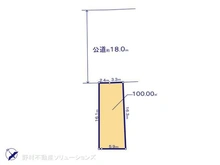 【千葉県/松戸市新松戸北】松戸市新松戸北2丁目 土地 区画図