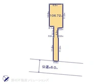 【千葉県/松戸市新松戸北】松戸市新松戸北2丁目 土地 区画図
