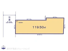 【千葉県/松戸市稔台】松戸市稔台2丁目 土地 区画図