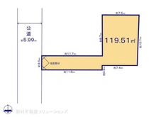 【千葉県/松戸市稔台】松戸市稔台2丁目 土地 区画図