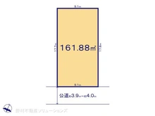 【千葉県/流山市江戸川台西】流山市江戸川台西1丁目 土地 区画図