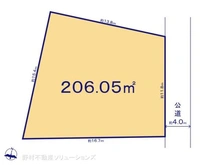 【千葉県/流山市西平井】流山市西平井2丁目 土地 区画図