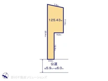 【千葉県/松戸市上本郷】松戸市上本郷 土地 区画図