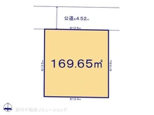 【千葉県/流山市大字東深井】流山市大字東深井 土地 区画図