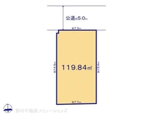 【千葉県/松戸市金ケ作】松戸市金ケ作 土地 区画図