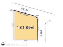 【千葉県/柏市高田】柏市高田 土地 区画図