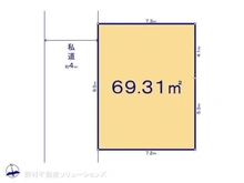 【千葉県/松戸市西馬橋】松戸市西馬橋4丁目 土地 区画図