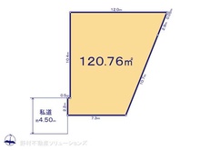 【千葉県/柏市篠籠田】柏市篠籠田 土地 区画図