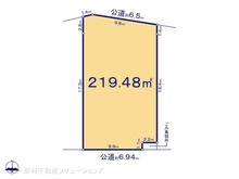 【千葉県/松戸市河原塚】松戸市河原塚 土地 区画図