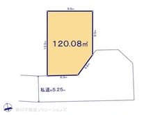 【千葉県/松戸市中和倉】松戸市中和倉 土地 区画図