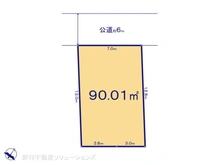 【千葉県/柏市加賀】柏市加賀3丁目 土地 区画図