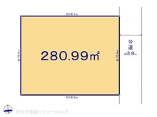 【千葉県/流山市江戸川台東】流山市江戸川台東3丁目 土地 区画図