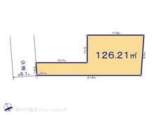 【千葉県/流山市流山】流山市流山3丁目 土地 区画図