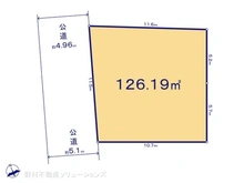 【千葉県/流山市流山】流山市流山3丁目 土地 区画図