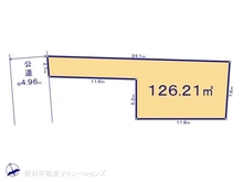 【千葉県/流山市流山】流山市流山3丁目 土地 区画図