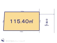 【千葉県/松戸市上本郷】松戸市上本郷 土地 区画図