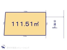 【千葉県/松戸市上本郷】松戸市上本郷 土地 区画図