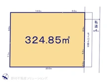 【千葉県/船橋市大穴北】船橋市大穴北4丁目 土地 区画図